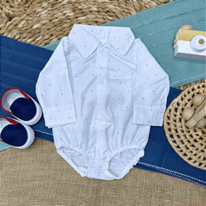 Kit 2 Body Camisa de Tecido Manga Longa