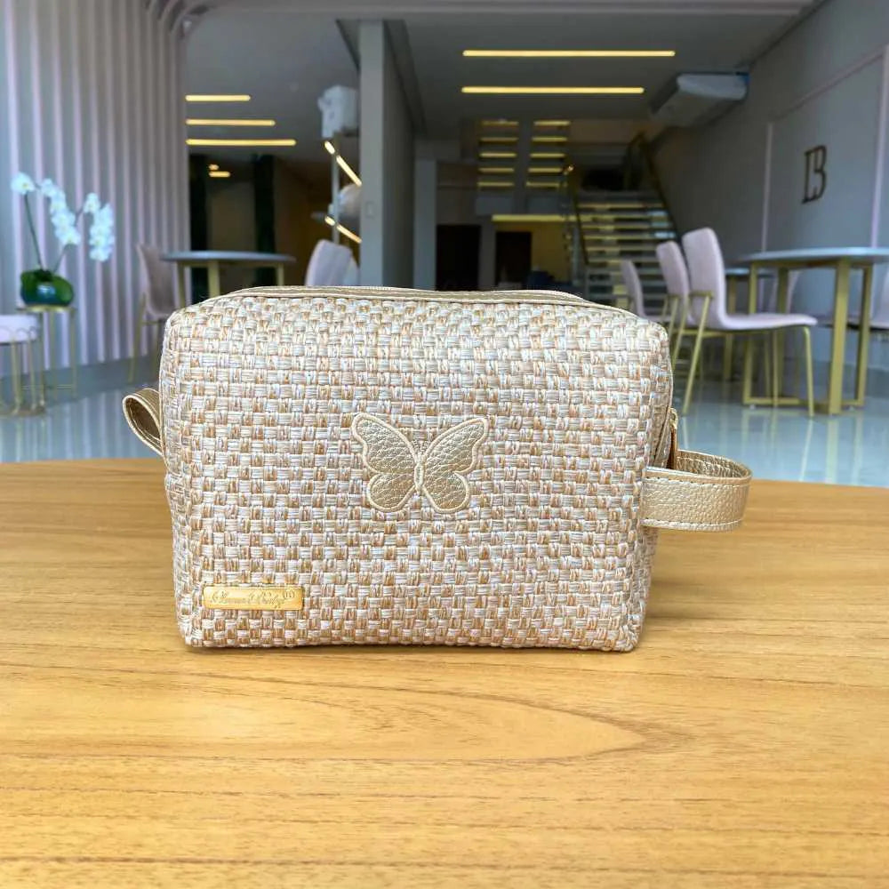 Kit Baby 5 Personalizado - Palha Ouro | Borboleta - Inclui Bolsa Personalizável - Imagem 2