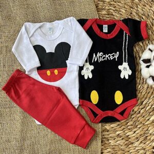 Kit: Body MC, Body ML e Calça Masculino