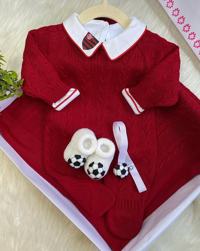 PROMOÇÃO Kit Saída Maternidade TIME FAVORITO Completa - Veste Até 4 Meses (Menino) - Imagem 4