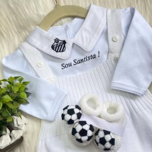PROMOÇÃO Kit Saída Maternidade TIME FAVORITO Completa - Veste Até 4 Meses (Menino)