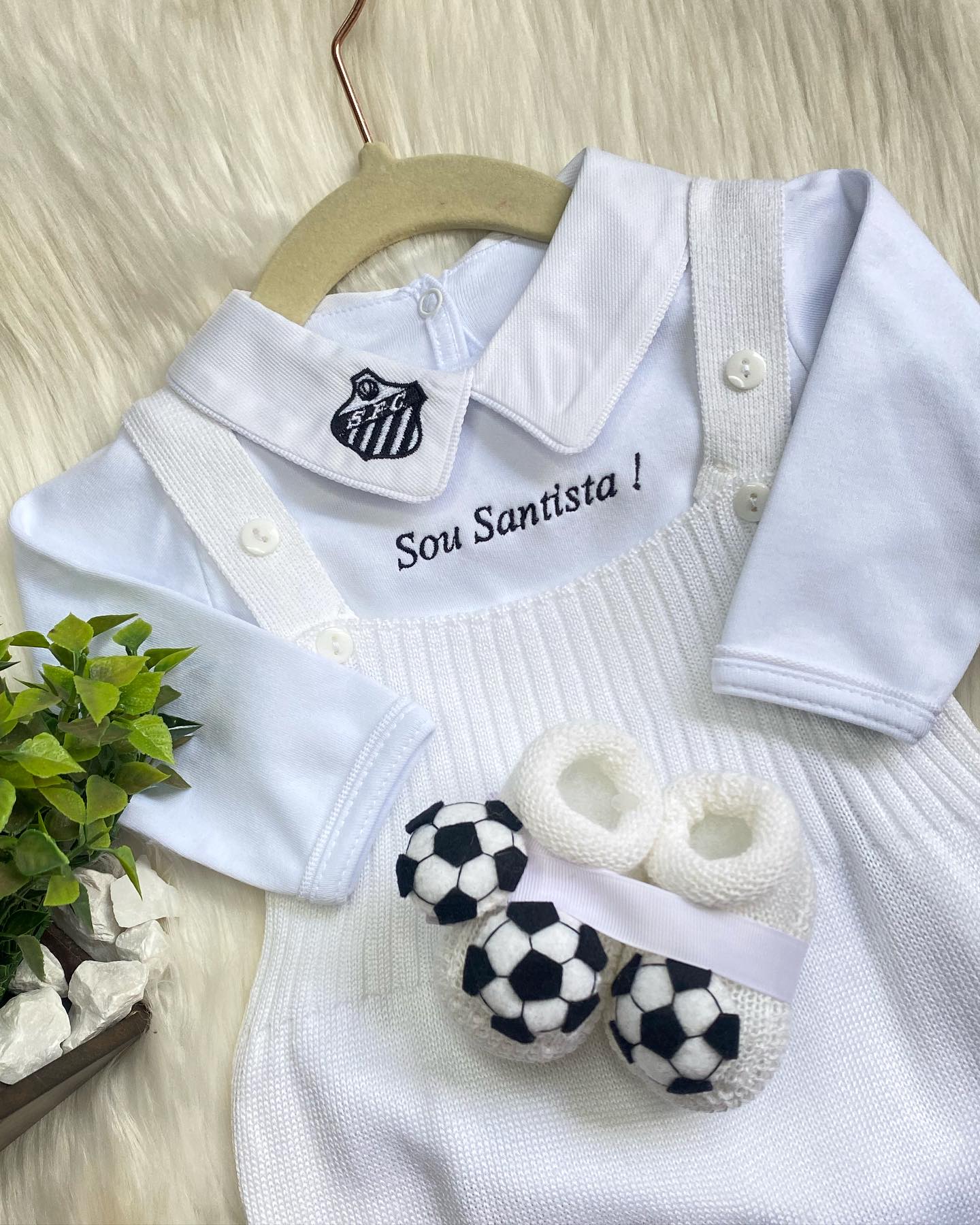 PROMOÇÃO Kit Saída Maternidade TIME FAVORITO Completa - Veste Até 4 Meses (Menino) - Imagem 8