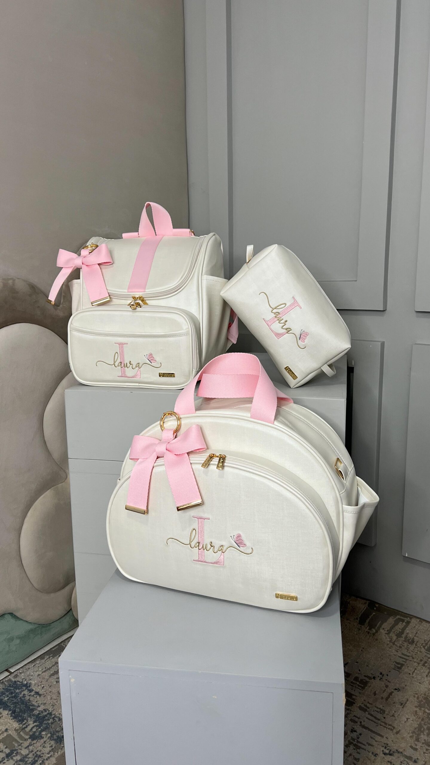 PROMOÇÃO Kit de Bolsas Maternidade 100% Personalizado com nome do Principe/Princesa - Imagem 12