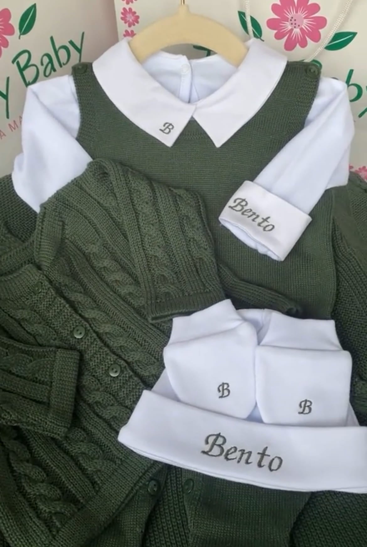 PROMOÇÃO Kit Saída Maternidade Personalizável Completa - Veste Até 4 Meses (Menino) - Imagem 2