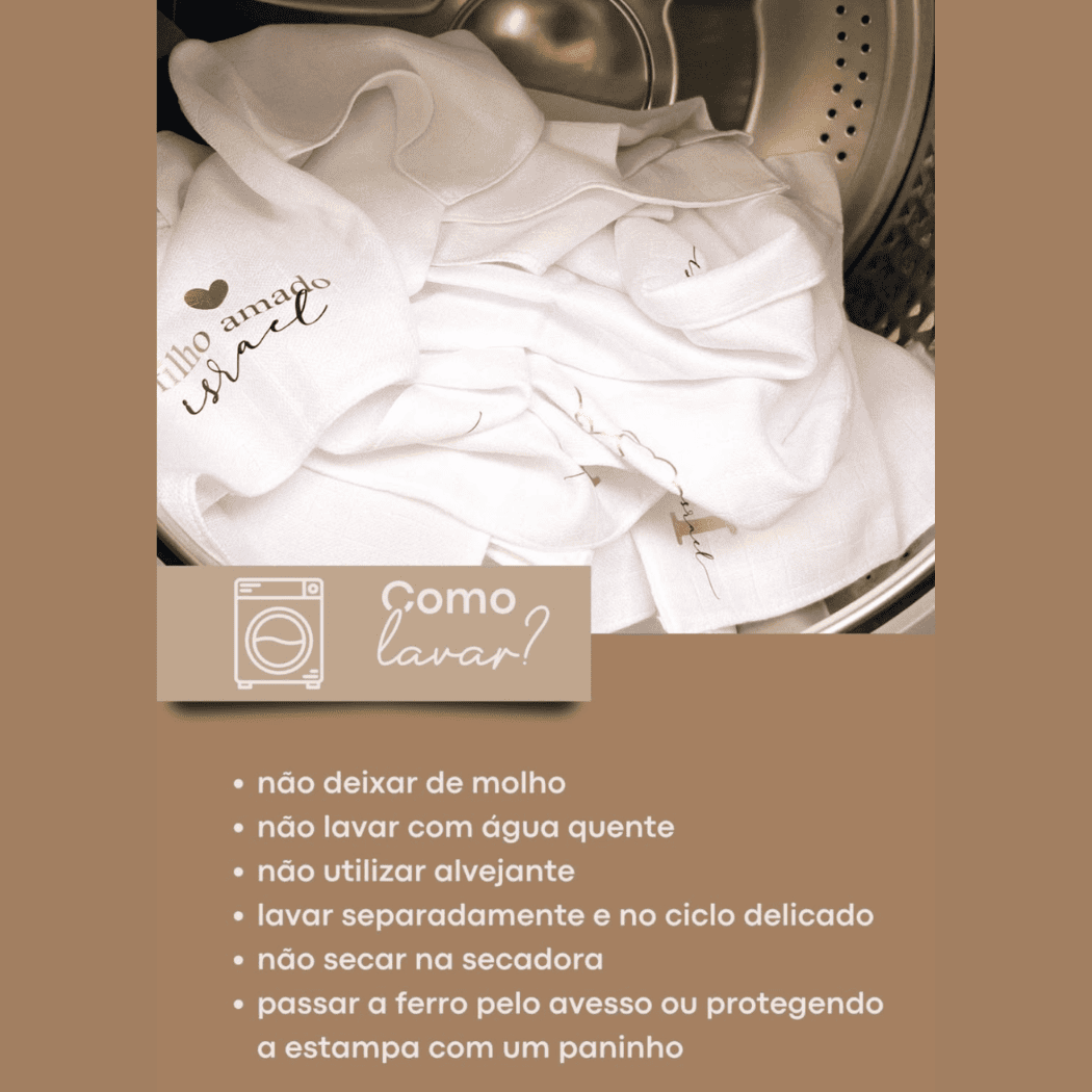 Kit de Fraldinha Personalizado com Nome do Bebê | 6 Peças Personalizadas - Imagem 17
