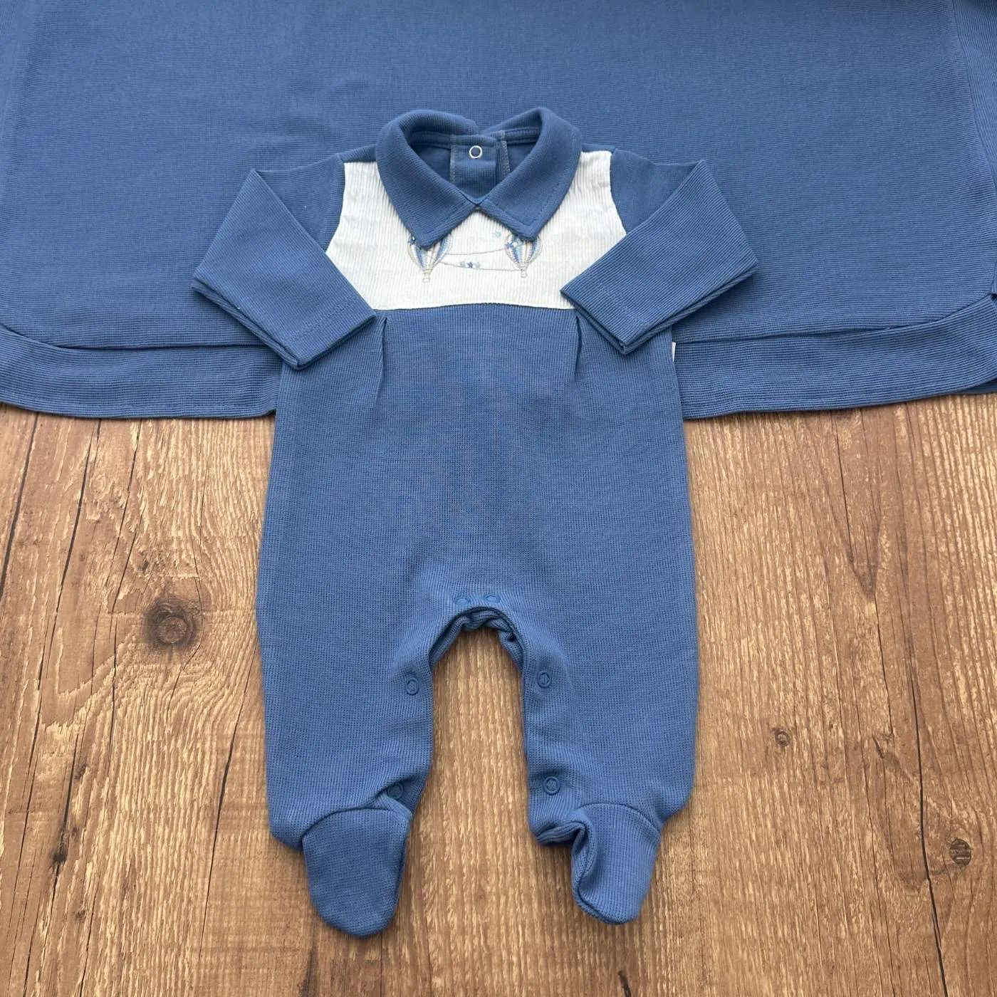 Kit Saída Maternidade Personalizável Completa Azul + Branco | Personalize Com o Nome do Seu Príncipe - Imagem 3