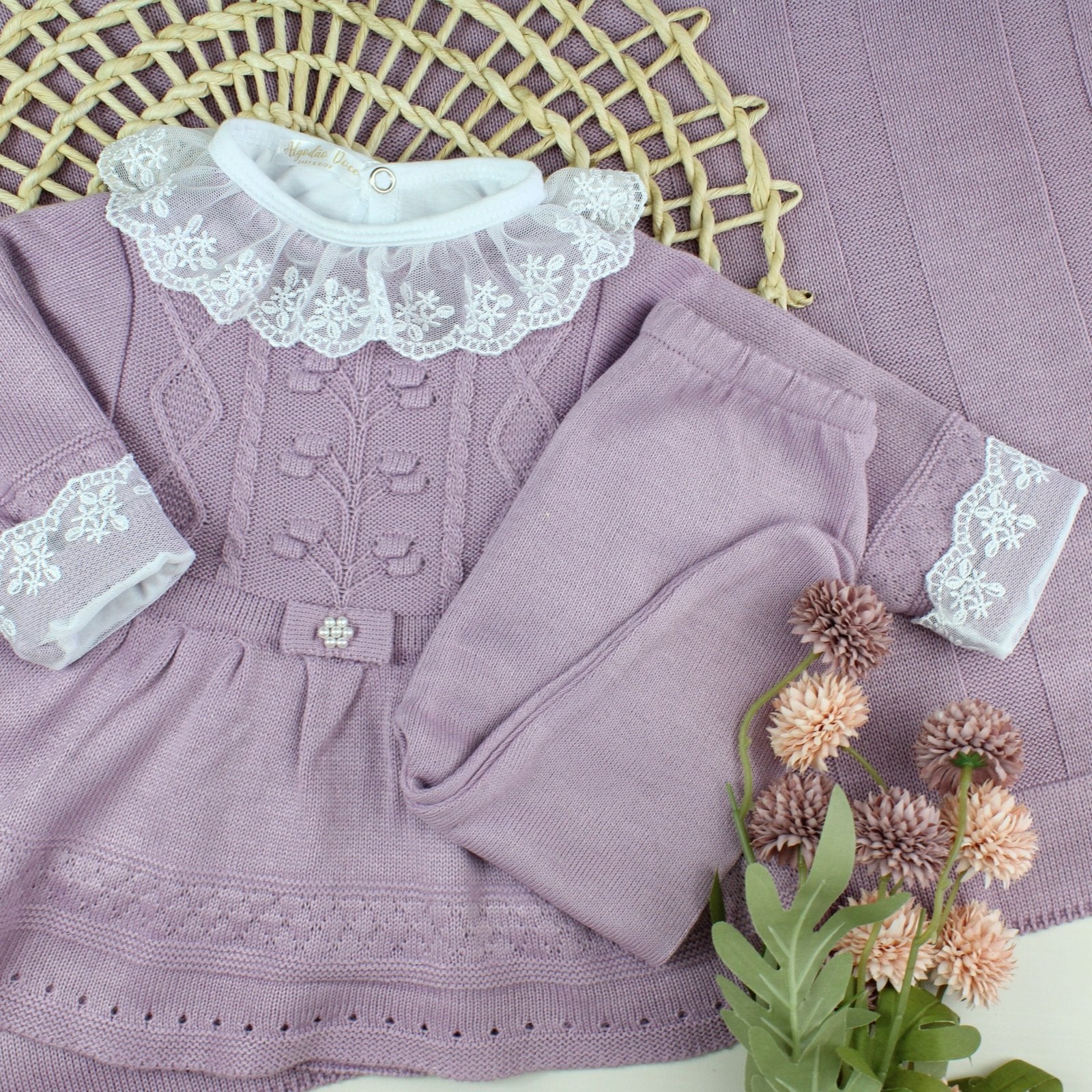 Kit Saída Maternidade Vanessa Body renda - Personalize Com o Nome da Sua Princesa - Imagem 2