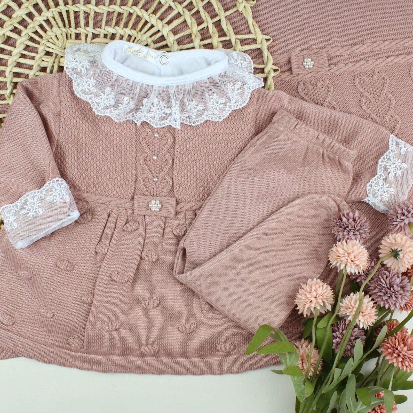 Kit Saída Maternidade Nicole Body renda- Personalize Com o Nome da Sua Princesa - Imagem 2