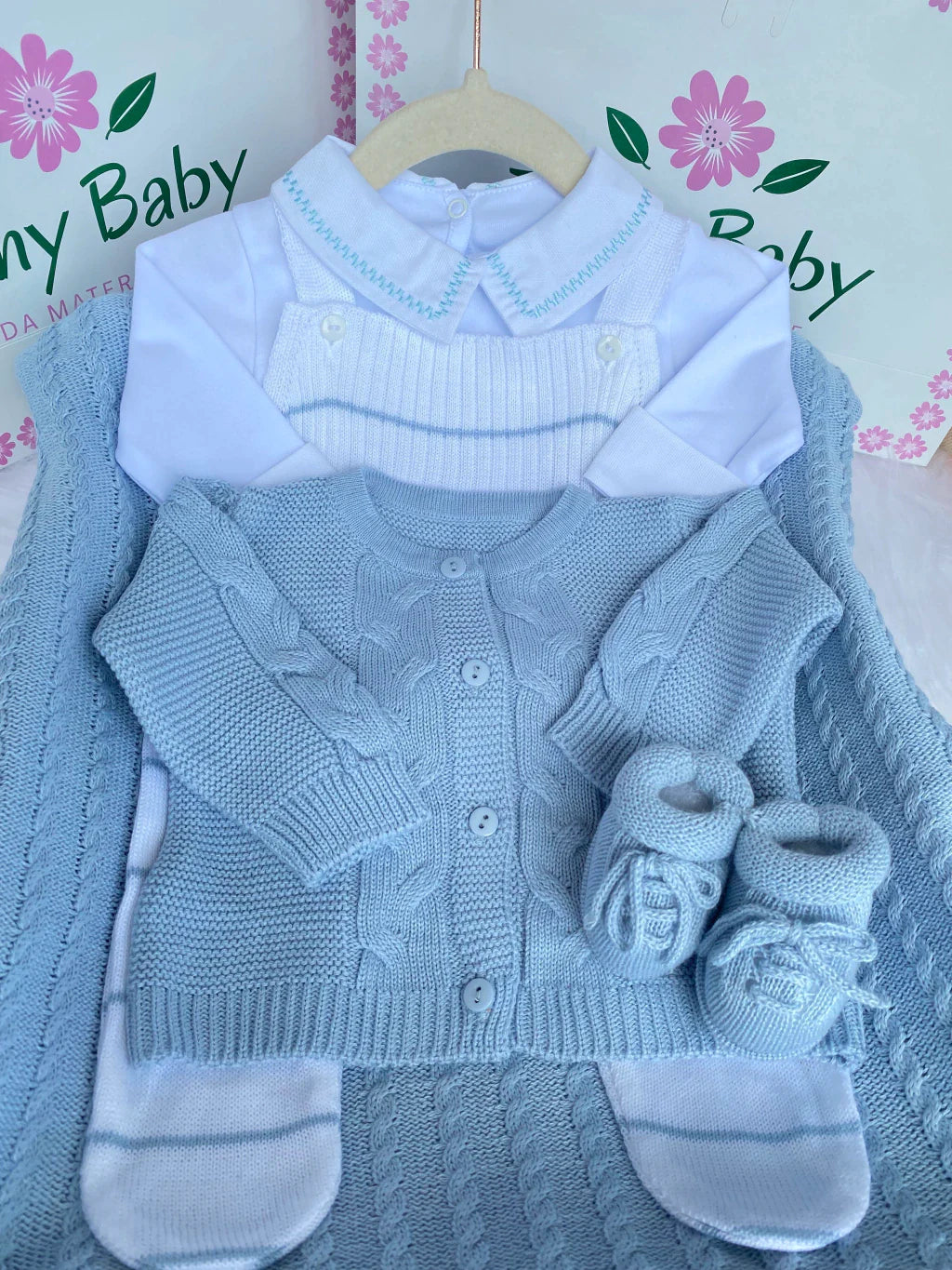 PROMOÇÃO Kit Saída Maternidade Personalizável Completa - Veste Até 4 Meses (Menino) - Imagem 10