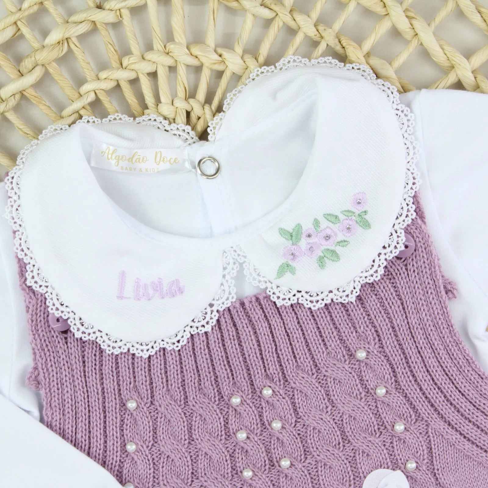 Kit Saída Maternidade Florzinhas - Personalize Com o Nome da Sua Princesa - Imagem 2