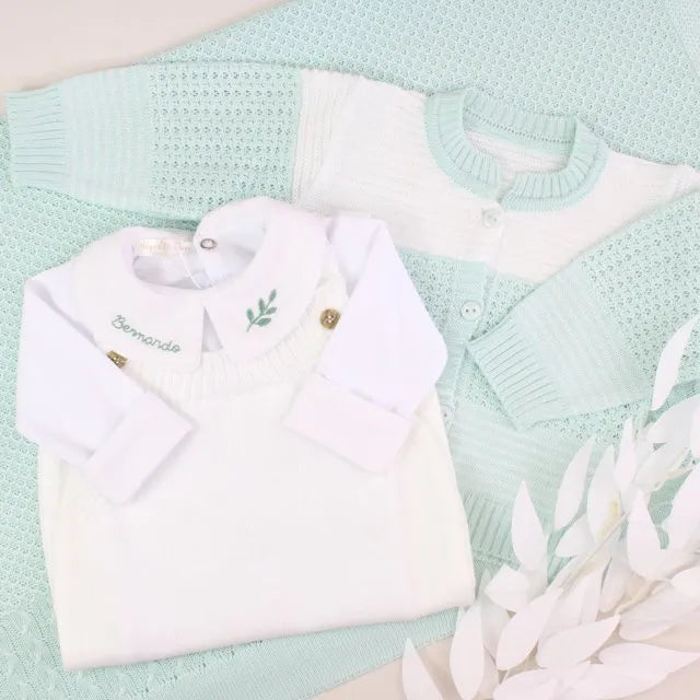 Saída De Maternidade Masculina Bebê Verde Água - Imagem 3