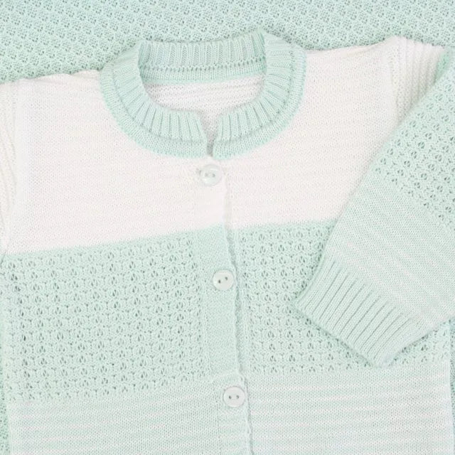 Saída De Maternidade Masculina Bebê Verde Água - Imagem 4
